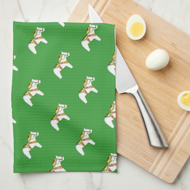 Helgdag Horse Towel Kökshandduk (Vikt i Fjärdedel)