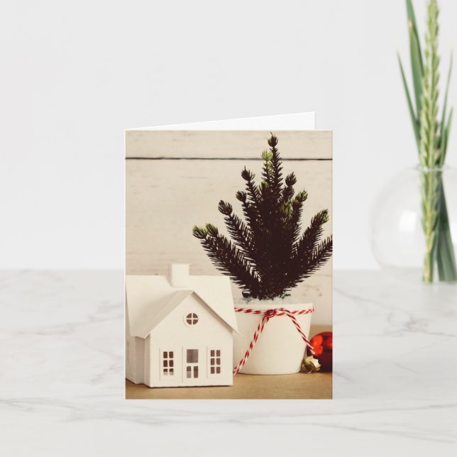 Helgdag House-hälsningskort Tack Kort (Framsida)