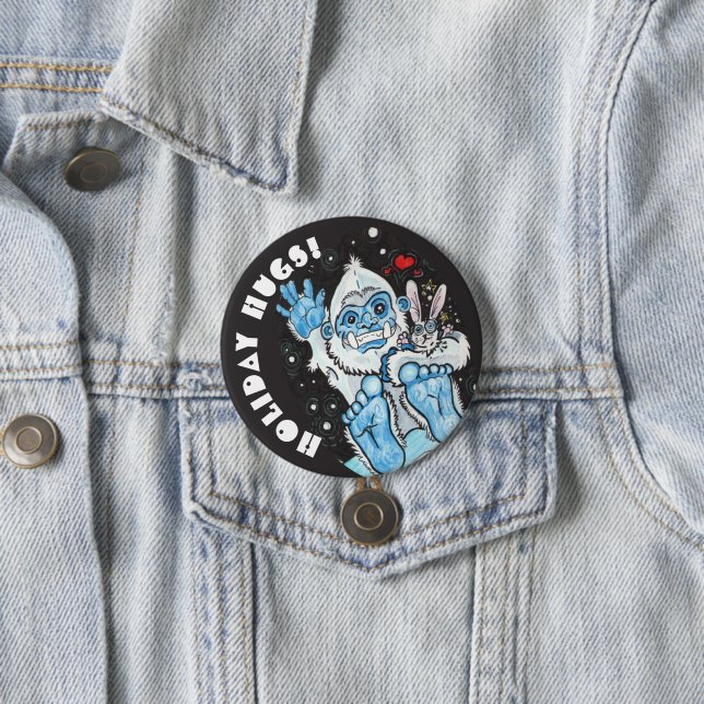 Helgdag Hugs Yeti! Knapp (In Situ)