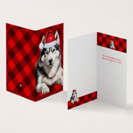 Helgdag Husky Hund Red Buffalo Play jul Kort