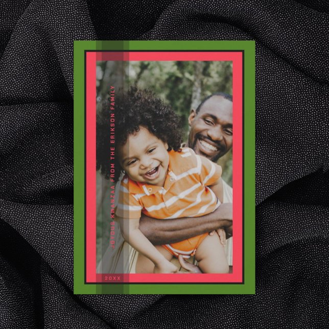 Helgdag i grönt-format julkort (Skapare uppladdad)