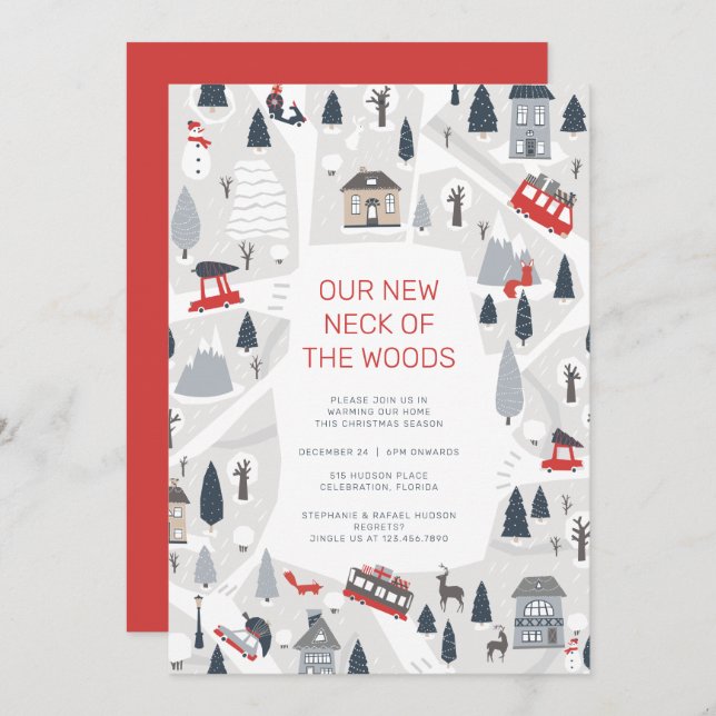 Helgdag i julhuset julkort (Fram/baksida)