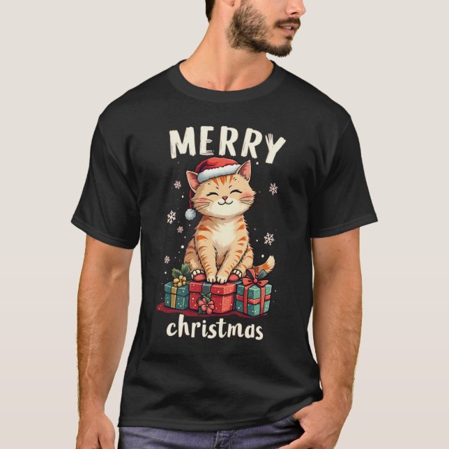 Helgdag i julklat God jul T Shirt (Framsida)