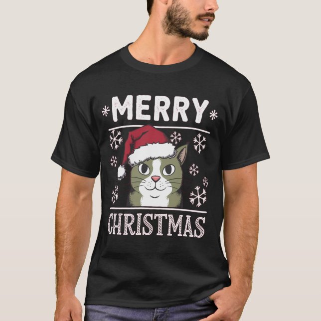 Helgdag i julklat God jul T Shirt (Framsida)