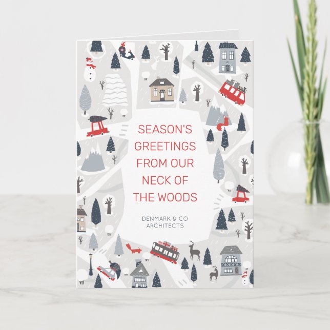 Helgdag i jultomten Julhälsningar Inbjudan (Framsida)