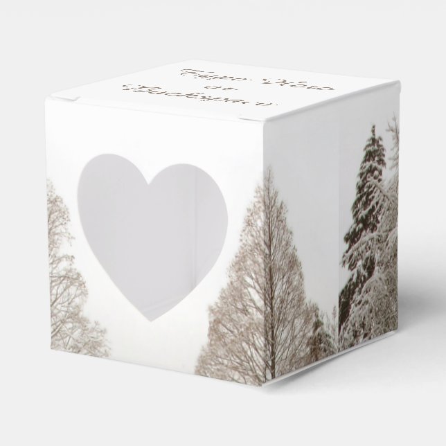 Helgdag i Winter Forest Gift Box-Personligen Presentaskar (Framsidan Sidan)