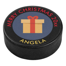 Helgdag Ice Hockey Puck /jul Gift Design