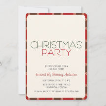 Helgdag inbjudan till julfest Tartan Play