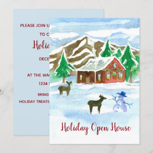 Helgdag inbjudan till Open House-julfest