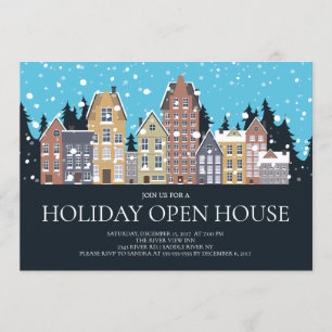 Helgdag inbjudan till Open House-julfest
