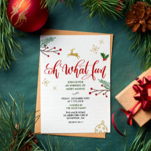 Helgdag inbjudan till Vinterpartiet