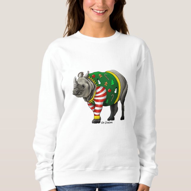 Helgdag indisk rhino t shirt (Framsida)