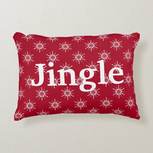 Helgdag Jingle Land Mönster jul Prydnadskudde (Framsidan)