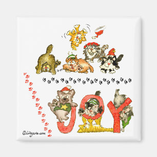Helgdag Joy Cats Magnet