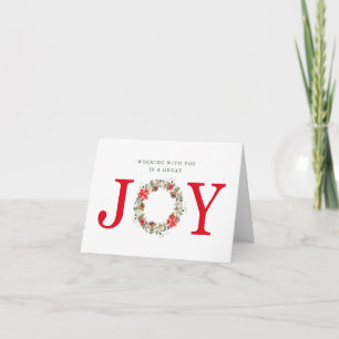 Helgdag Joy Employee eller Co-Worker-uppskattning Kort