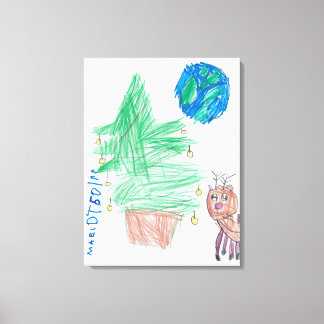 Helgdag Joy: Ett barns vision av julmagin Canvastryck