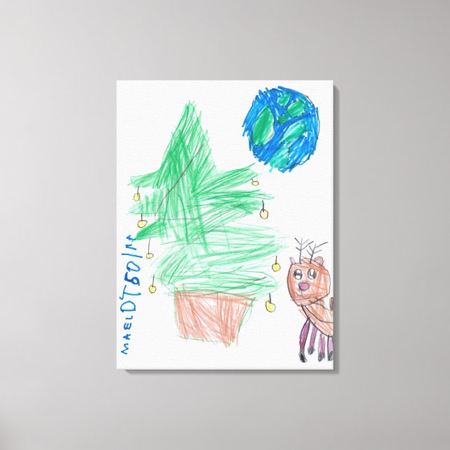 Helgdag Joy: Ett barns vision av julmagin Canvastryck (Framsida)