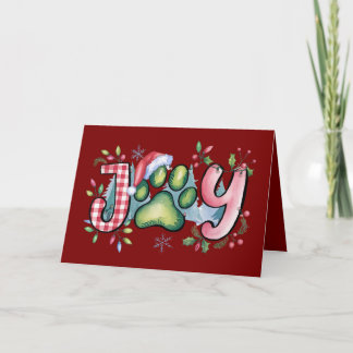 Helgdag Joy Pet Tass God jul Card Red Inbjudan