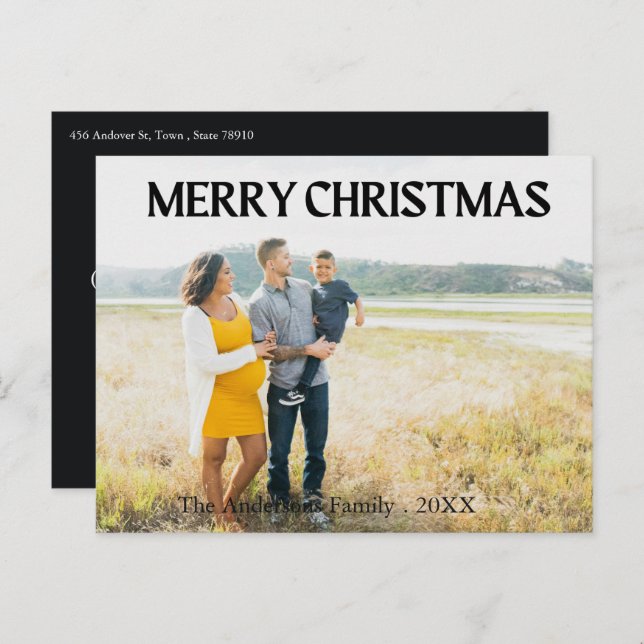 Helgdag Jul 1-fotofamilj Helg Vykort (Fram/baksida)