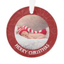 Helgdag Jul 2 Fotoår Röd snöflinga