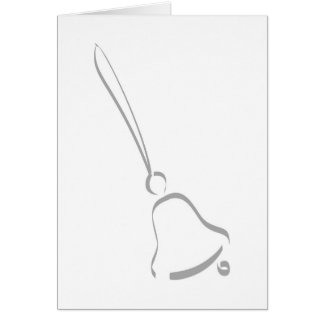 Helgdag jul Bell Ringar Julafton Simple Sketch Hälsningskort