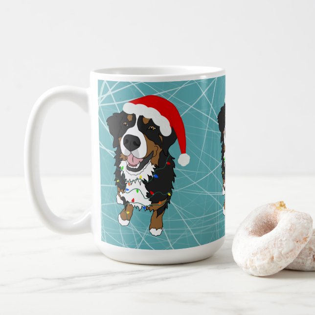 Helgdag jul Bernese Mountain Hund Kaffemugg (Med munk)