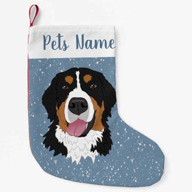 Helgdag jul Bernese Mountain Hund Liten Julstrumpa (Framsidan)