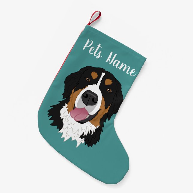 Helgdag jul Bernese Mountain Hund  Liten Julstrumpa (Framsidan (Hängande))