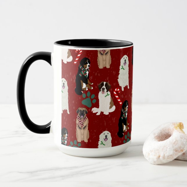 Helgdag jul Big Hundar Mugg (Med munk)