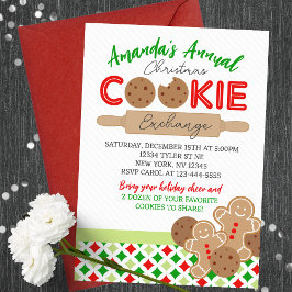 Helgdag jul Cookie Exchange Party Inbjudningar