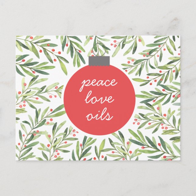 Helgdag-jul - Essential Oil Customer Vykort (Framsida)