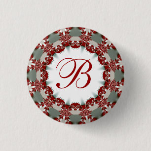 Helgdag + Jul Firande Monogram-knapp Knapp