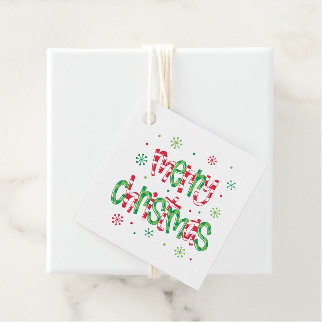 Helgdag jul gåvor etiketter (På plats)