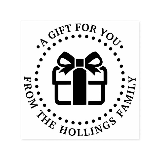 Helgdag Jul Hanukkah Birthday Gift åt dig Självfärgande Stämpel (Design)