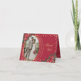 Helgdag jul Holly Photo Bröllop Tack Kort