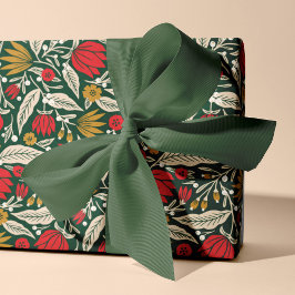 Helgdag Jul i den moderna folkliga Blommigten Presentpapper