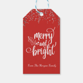 Helgdag jul, konfetti, rött, nyans och ljus presentetikett