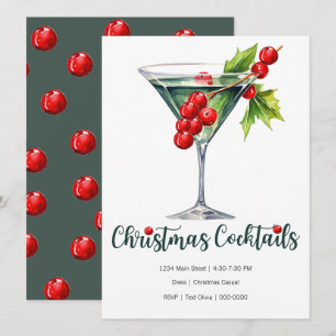 Helgdag jul med glas och Berries Julkort