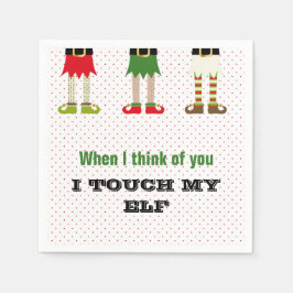 Helgdag jul Party Elf Napkins Pappersservett