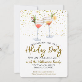 Helgdag jul Party Festive Cocktail Inbjudningar