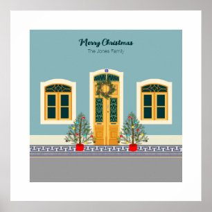 Helgdag jul - Portugisiskt festhus Poster