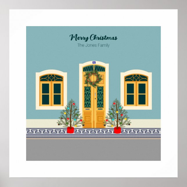 Helgdag jul - Portugisiskt festhus Poster (Framsidan)