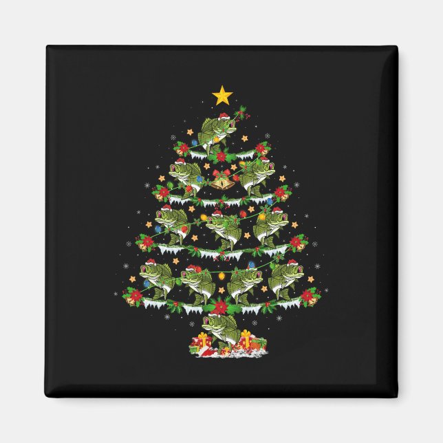 Helgdag Julafton Lighting Santa B Fish Julgran Magnet (Framsidan)