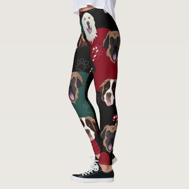 Helgdag Julberget Hundar Leggings (Vänster)
