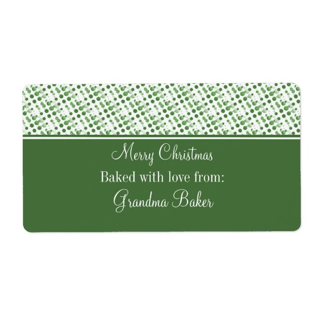 Helgdag juletiketter, Mörk grönt Fraktsedel (Framsidan)