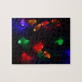 Helgdag julfairy ljus vintertid snö pussel