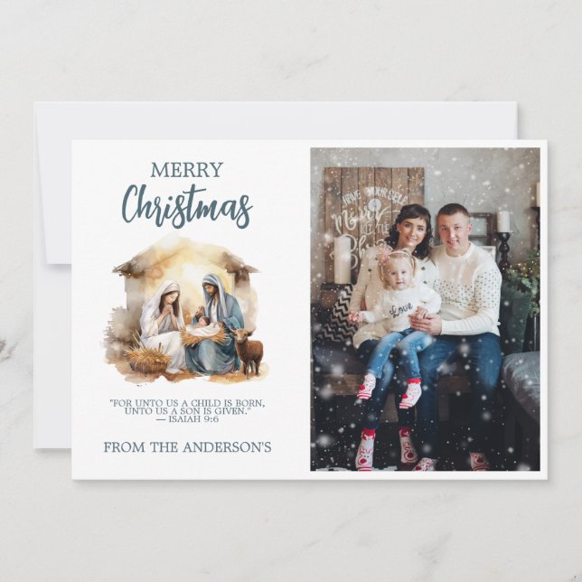 Helgdag julhälsningskort - nyhet julkort (Framsida)