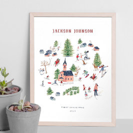 Helgdag julhus | POSTER | Art Skriv ut