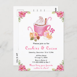 Helgdag Julkakor och Rosa av kakao Vykort