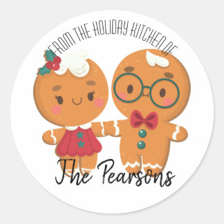 Helgdag julklapp Familj Namn Sticker Runt Klistermärke